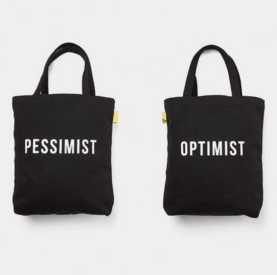 Load image into Gallery viewer, Optimist and Pessimist Tote Bag
