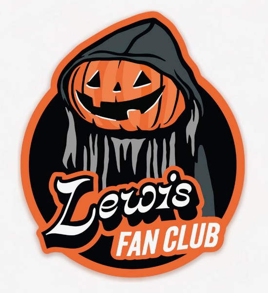Load image into Gallery viewer, Lewis Pumpkin Fan Club Halloween Sticker (No Glitter)
