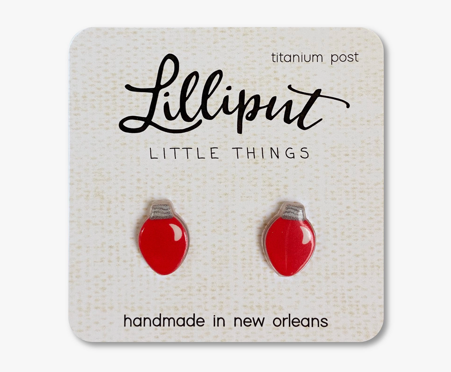 Red Bulb Holiday Earrings