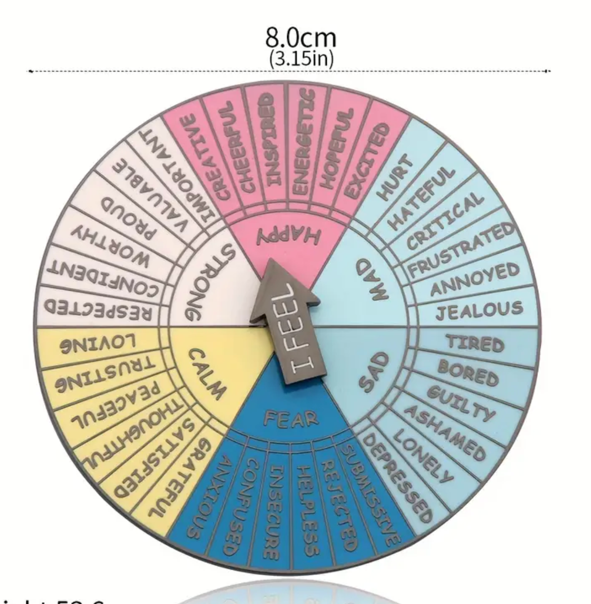 Wheel Of Emotions Large Pin With Spinner