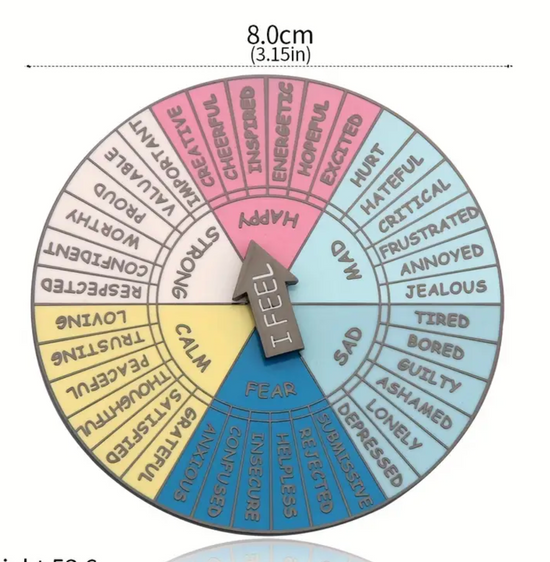 Wheel Of Emotions Large Pin With Spinner