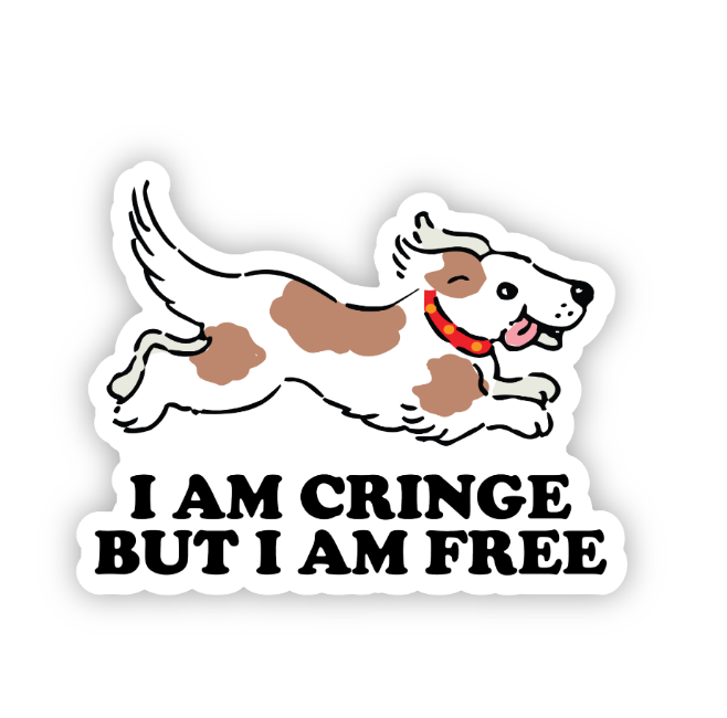 Load image into Gallery viewer, I Am Cringe But I Am Free Sticker
