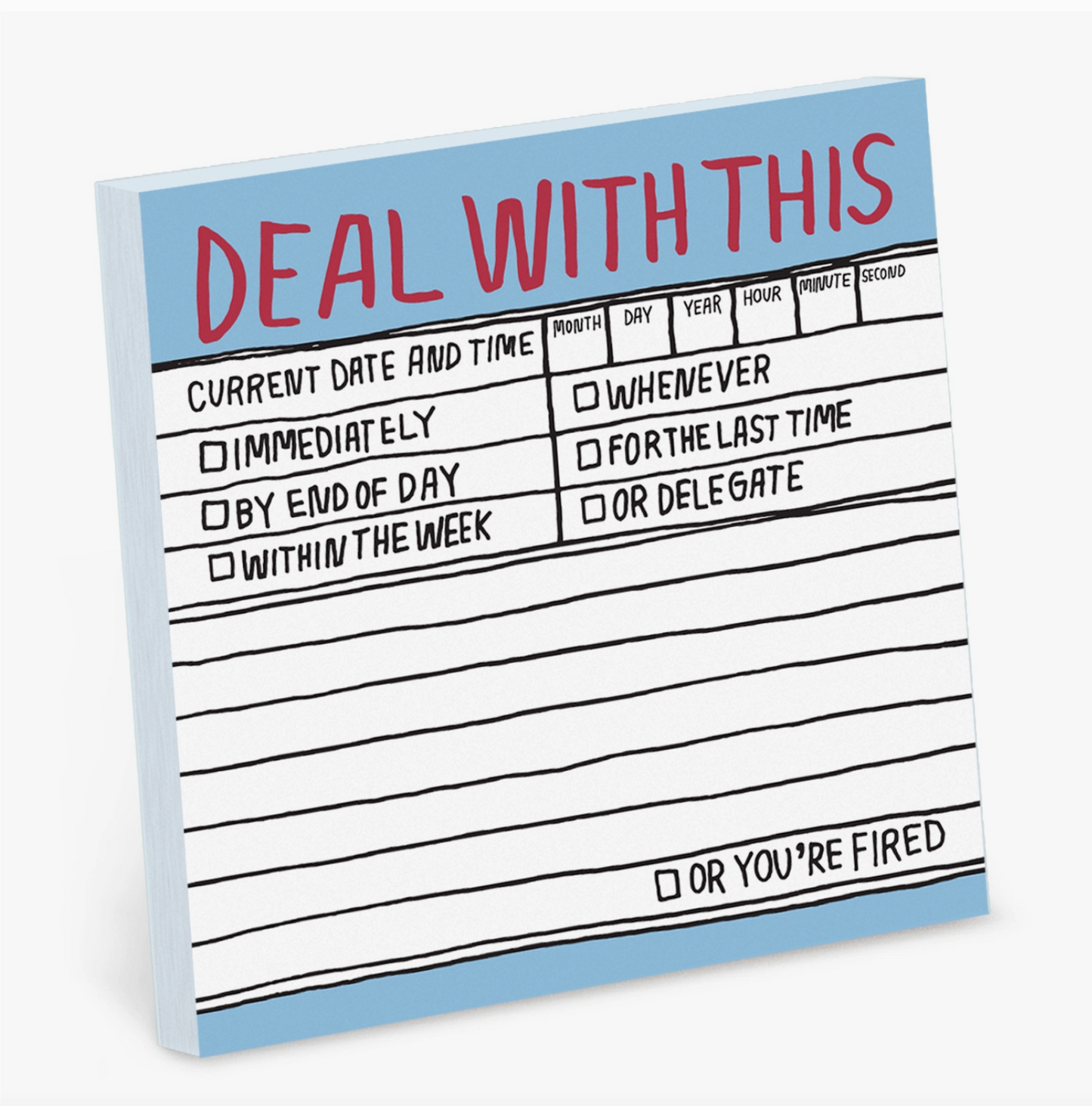 Hand-Lettered Deal with This Sticky Notes