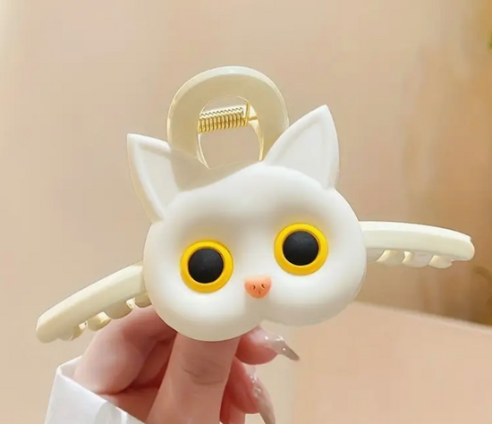 White Cat Hair Clip