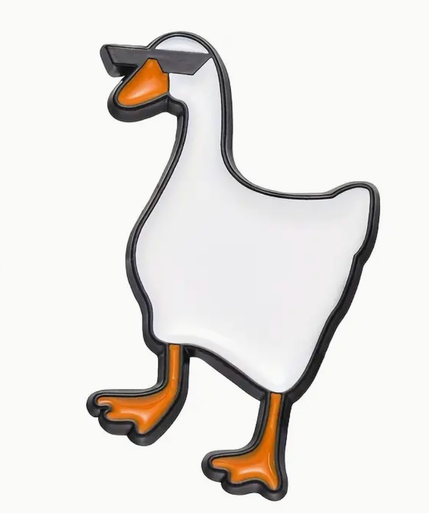 Goose WIth Glasses Pin