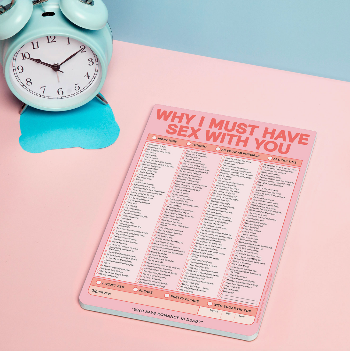 Why I Must Have Sex With You Large Notepad - 60 Sheets
