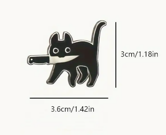 Load image into Gallery viewer, Cat With Knife Pin
