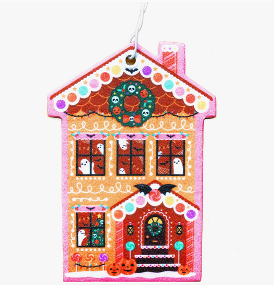 Load image into Gallery viewer, Haunted Gingerbread House Air Freshener
