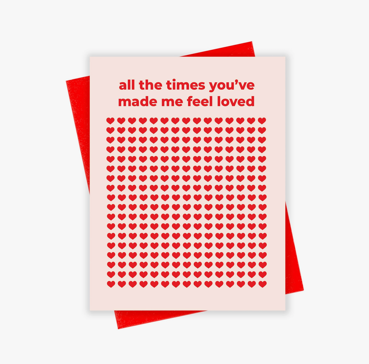 All The Times You've Made Me Feel Loved Card