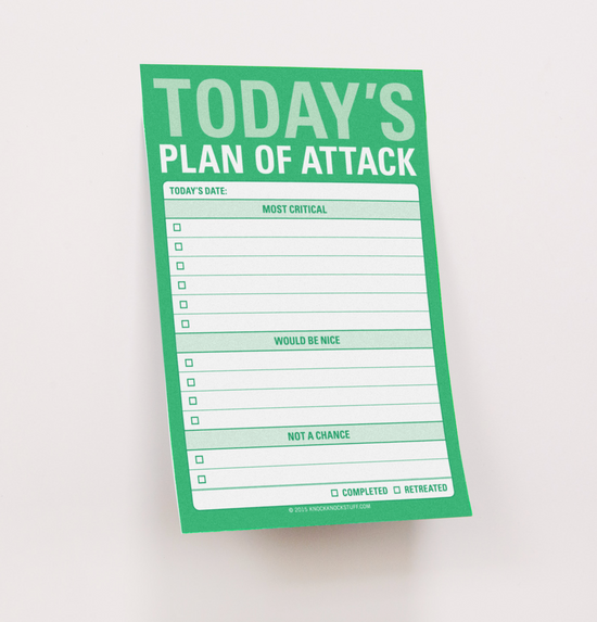 Load image into Gallery viewer, Today&amp;#39;s Plan of Attack Great Big Sticky Notepad
