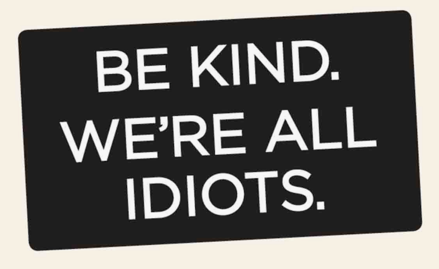 Load image into Gallery viewer, Be Kind. We&amp;#39;re All Idiots Sticker

