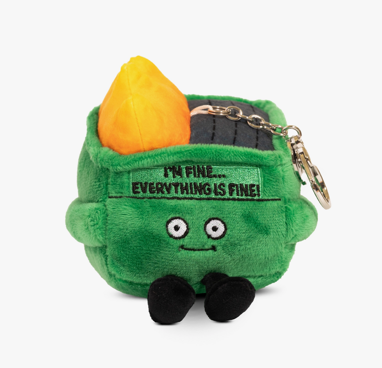 Dumpster Fire Plushie Keychain