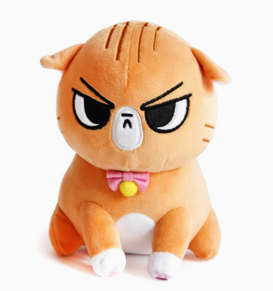 Angry Cat Plush- Orange Tabby Version