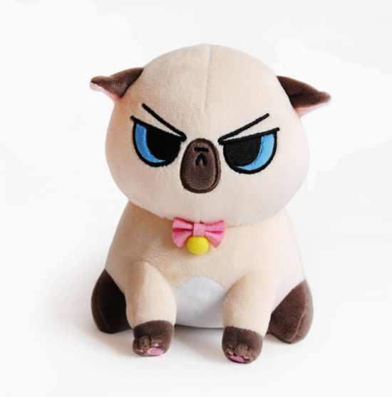 Angry Cat Plush- Siamese Version