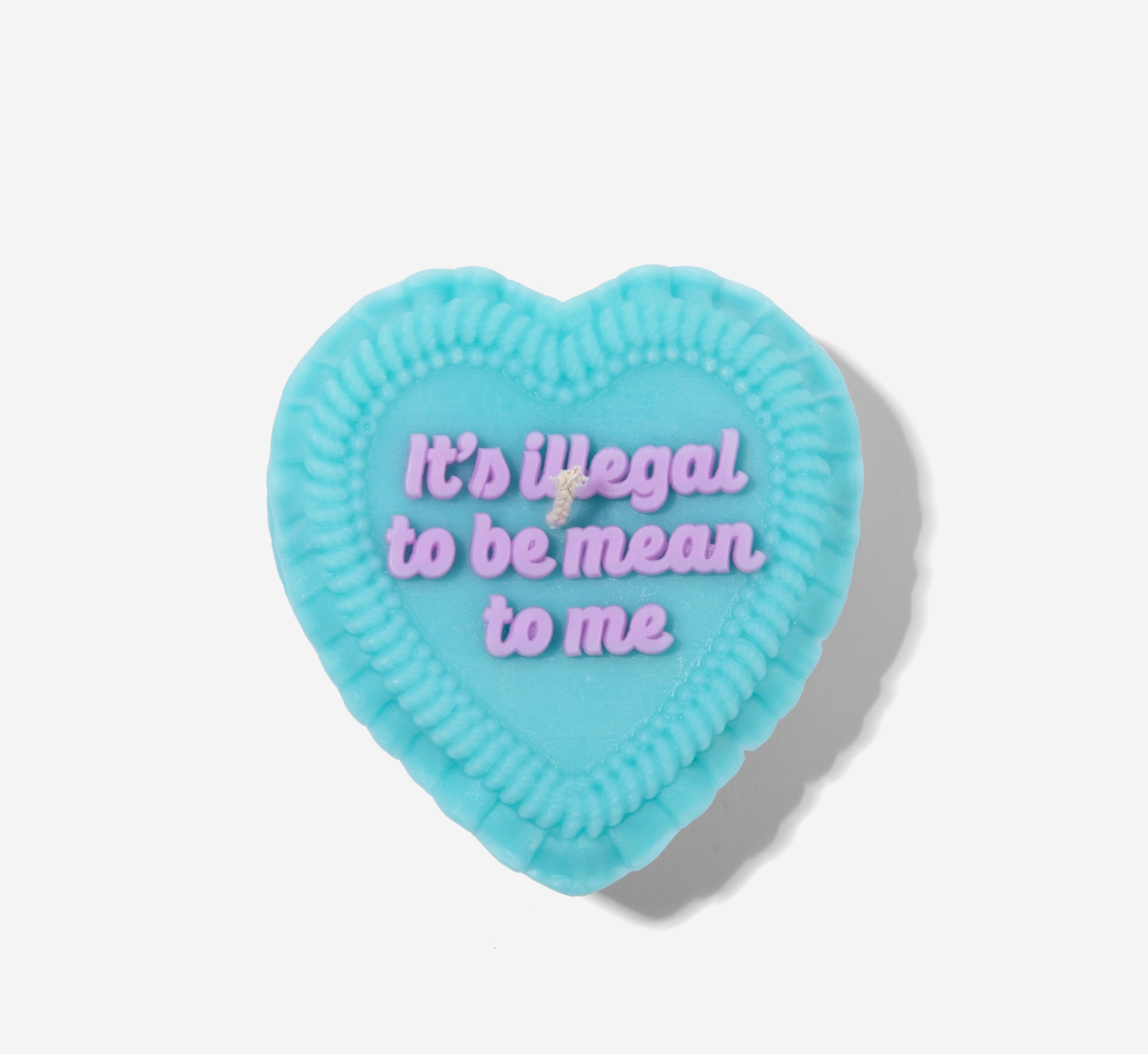 It's Illegal To Be Mean To Me Vintage Heart-Shaped Cake Soy Candle - 13.5 Ounces