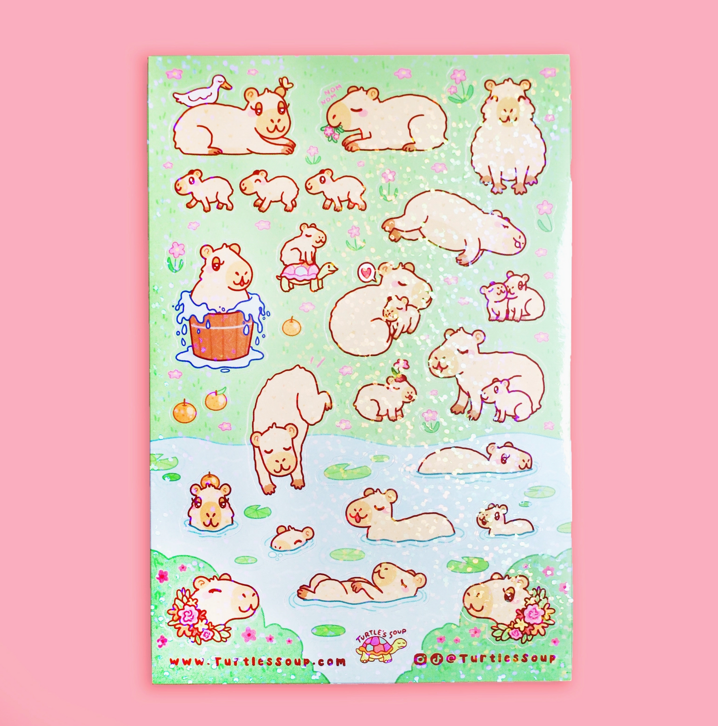 Capybara Vinyl Sticker Sheet