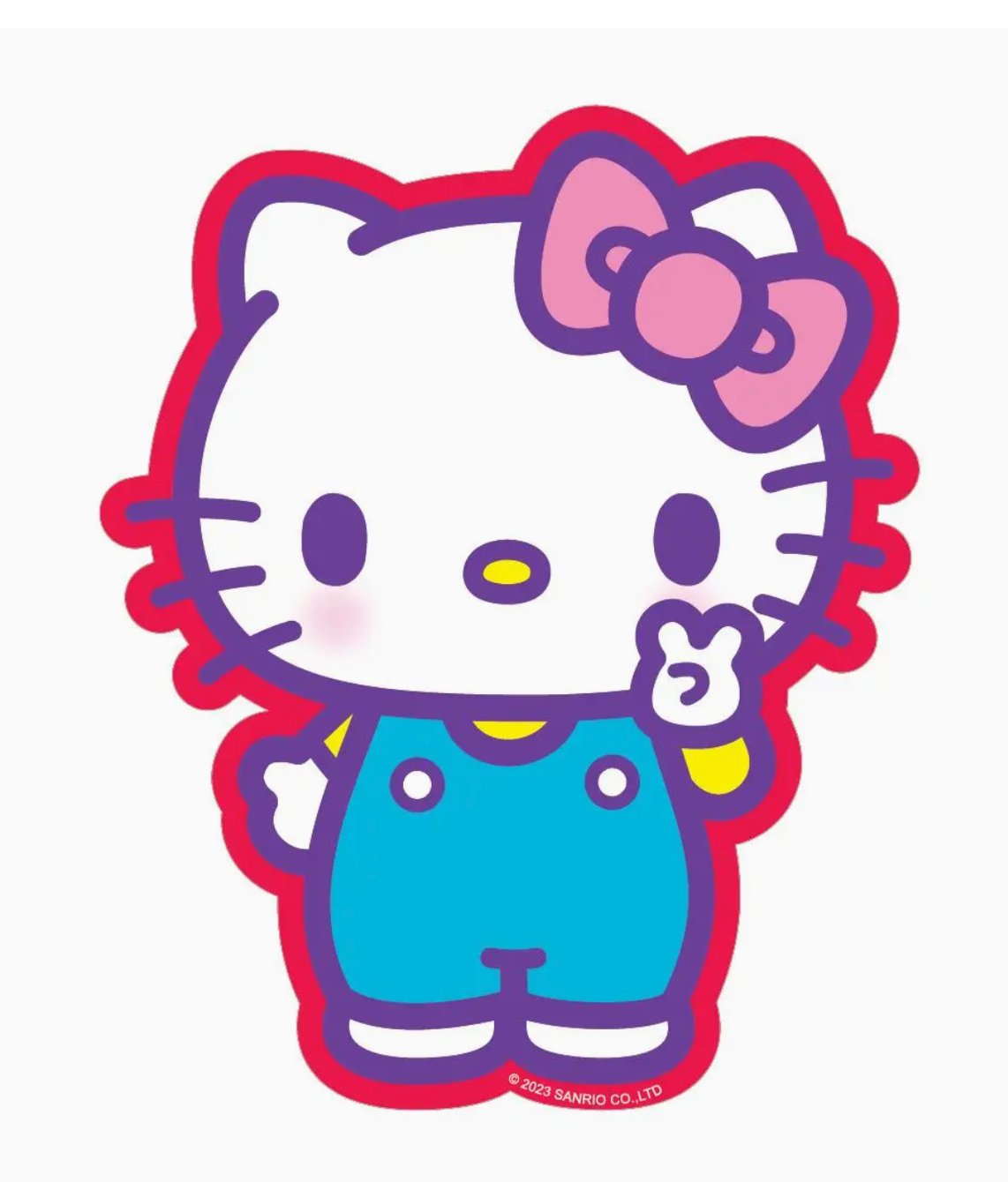 Hello Kitty Peace Sign Sticker