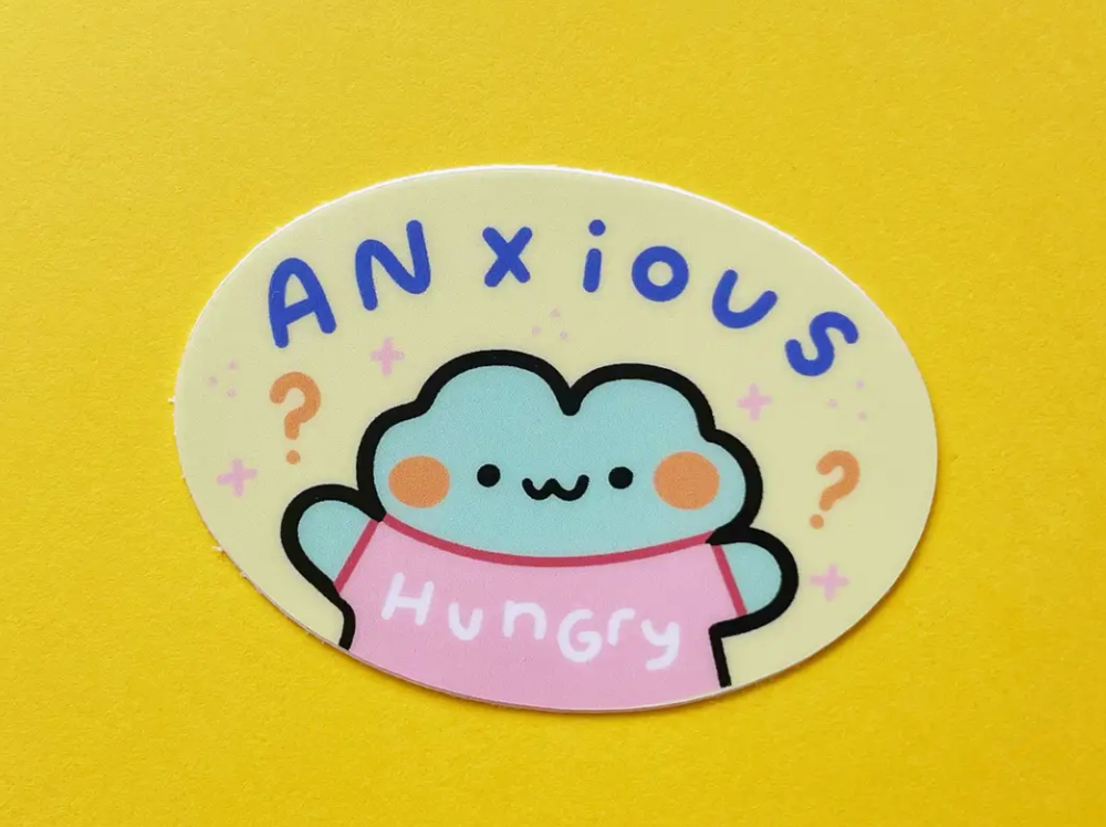 Anxious Hungry Sticker