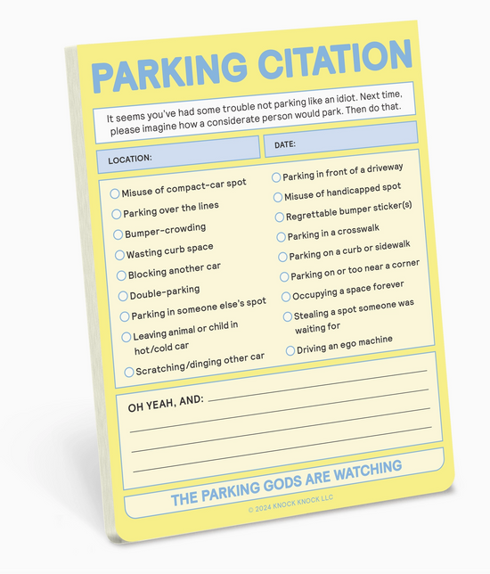 Parking Citation Notepad - 50 sheets