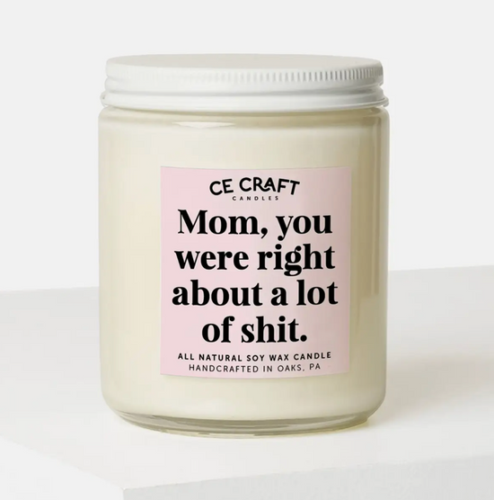 Mom, You Were Right About A Lot of Shit Soy Candle
