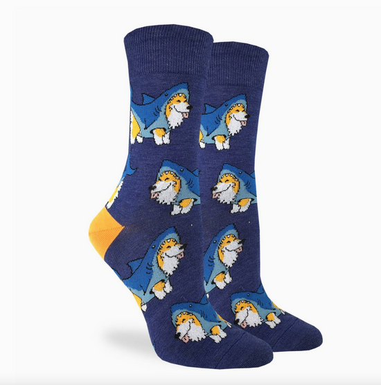 Corgi Shark Socks