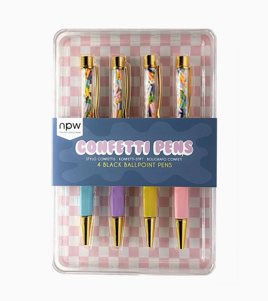Confetti Pen Set-4 Pack
