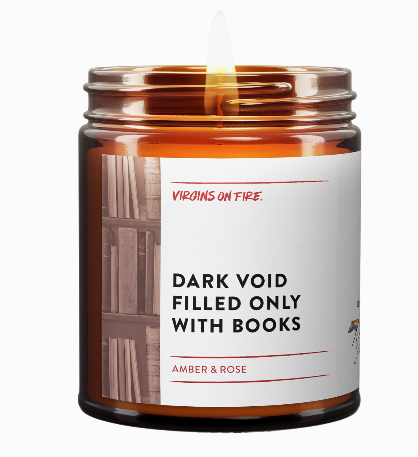 Dark Void Filled Only with Books Soy Candle