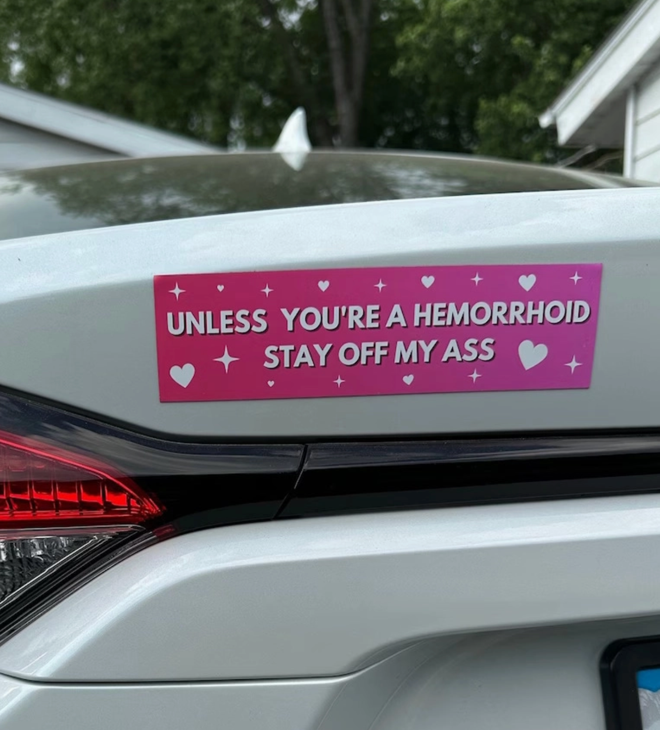 Unless You're A Hemorrhoid Stay Off My Ass Car Magnet