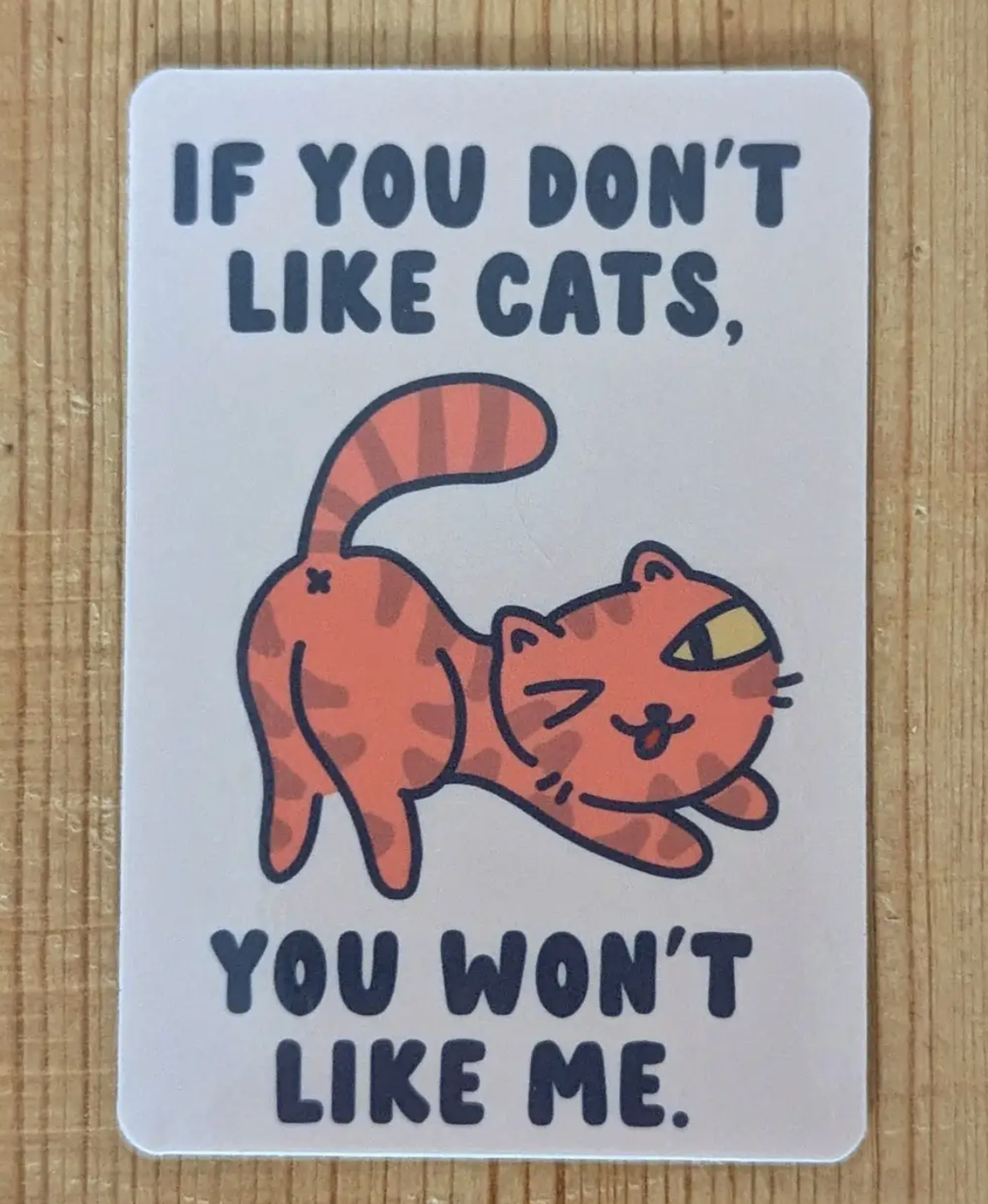 If You Don't Like Cats You Won't Like Me Sticker