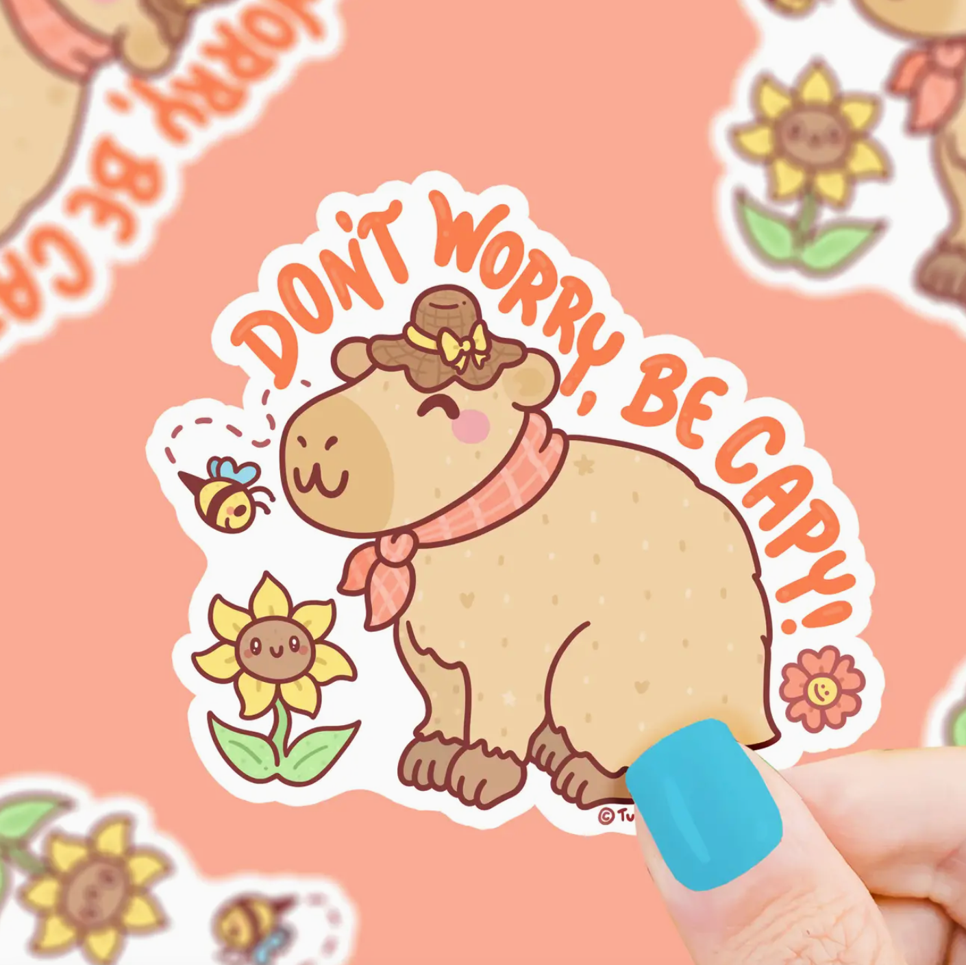 Don't Worry, Be Capy Sticker