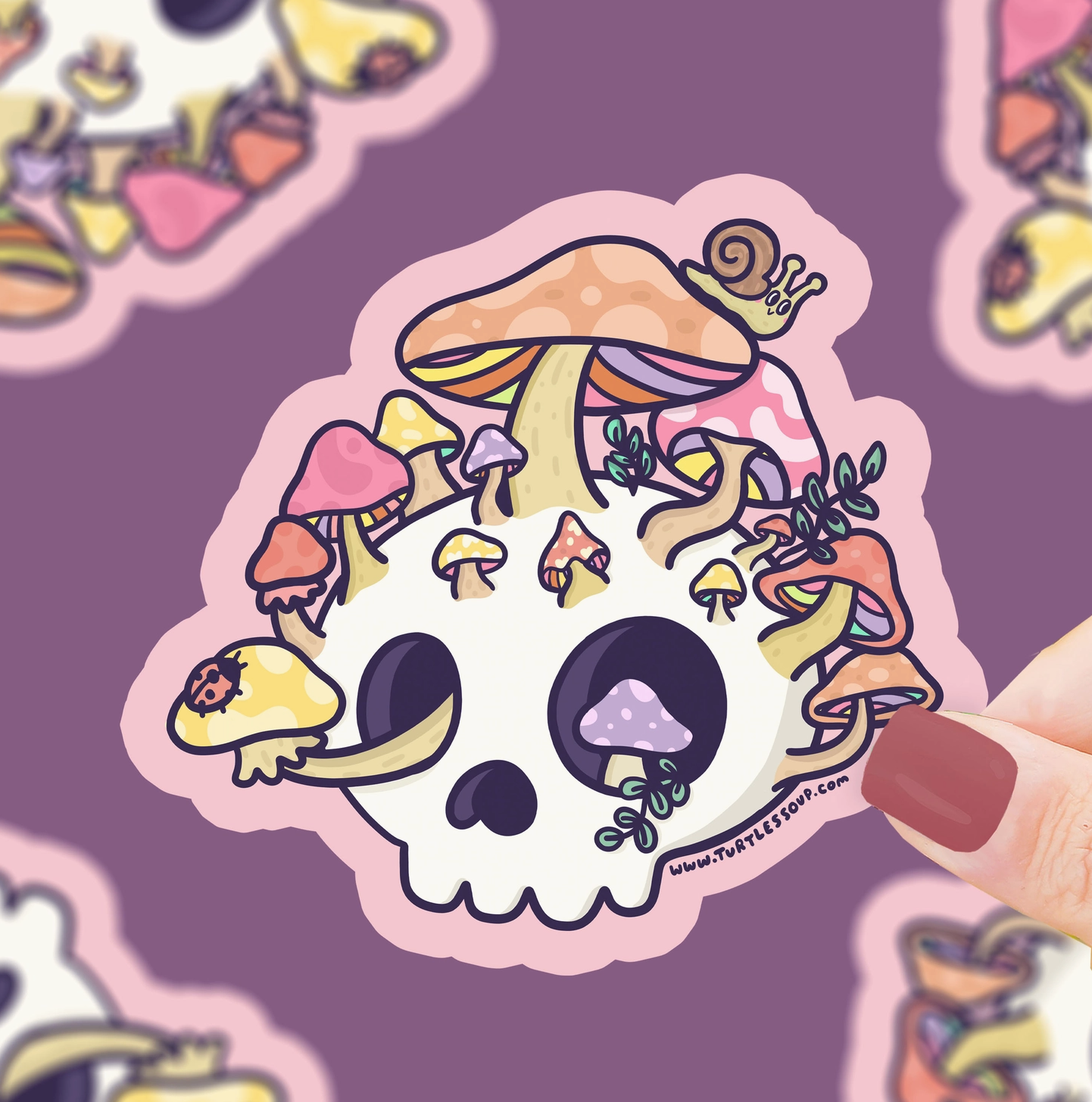 Mushroom Skull Sticker