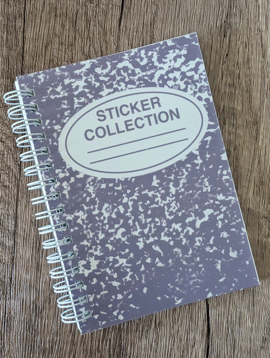 Reusable Sticker Book Composition Purple Design- 50 Pages