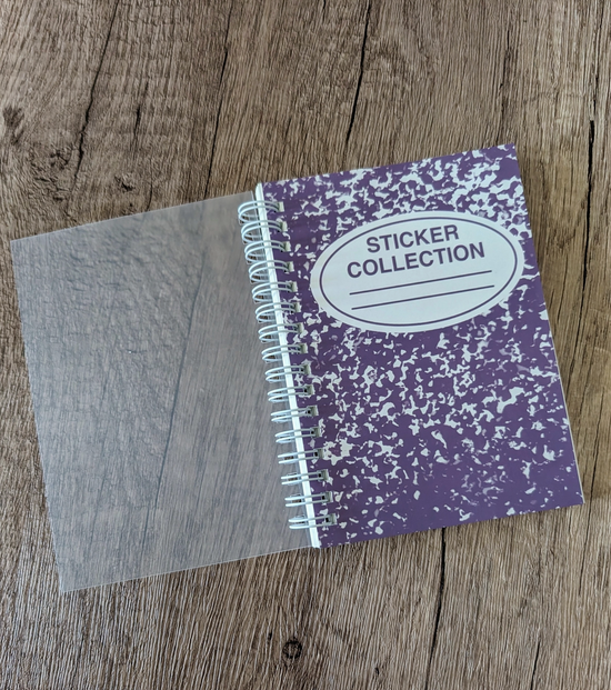 Reusable Sticker Book Composition Purple Design- 50 Pages