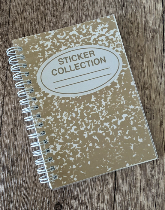 Reusable Sticker Book Composition Mustard Design- 50 Pages