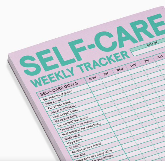 Self-Care Weekly Tracker Notepad - 60 Sheets