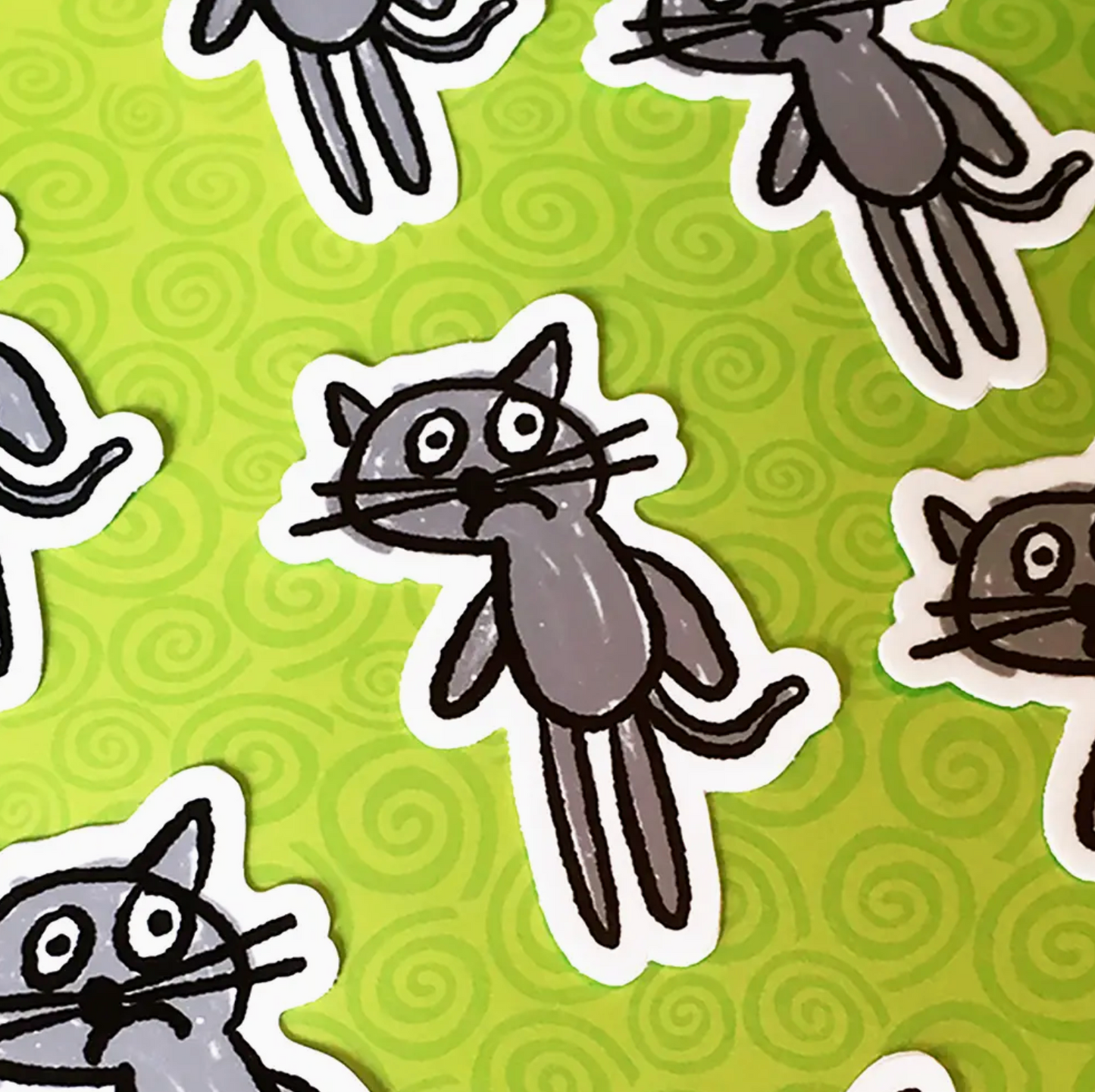 Anxious Cat Sticker