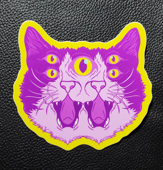 5 Eyed Psychedelicat Sticker