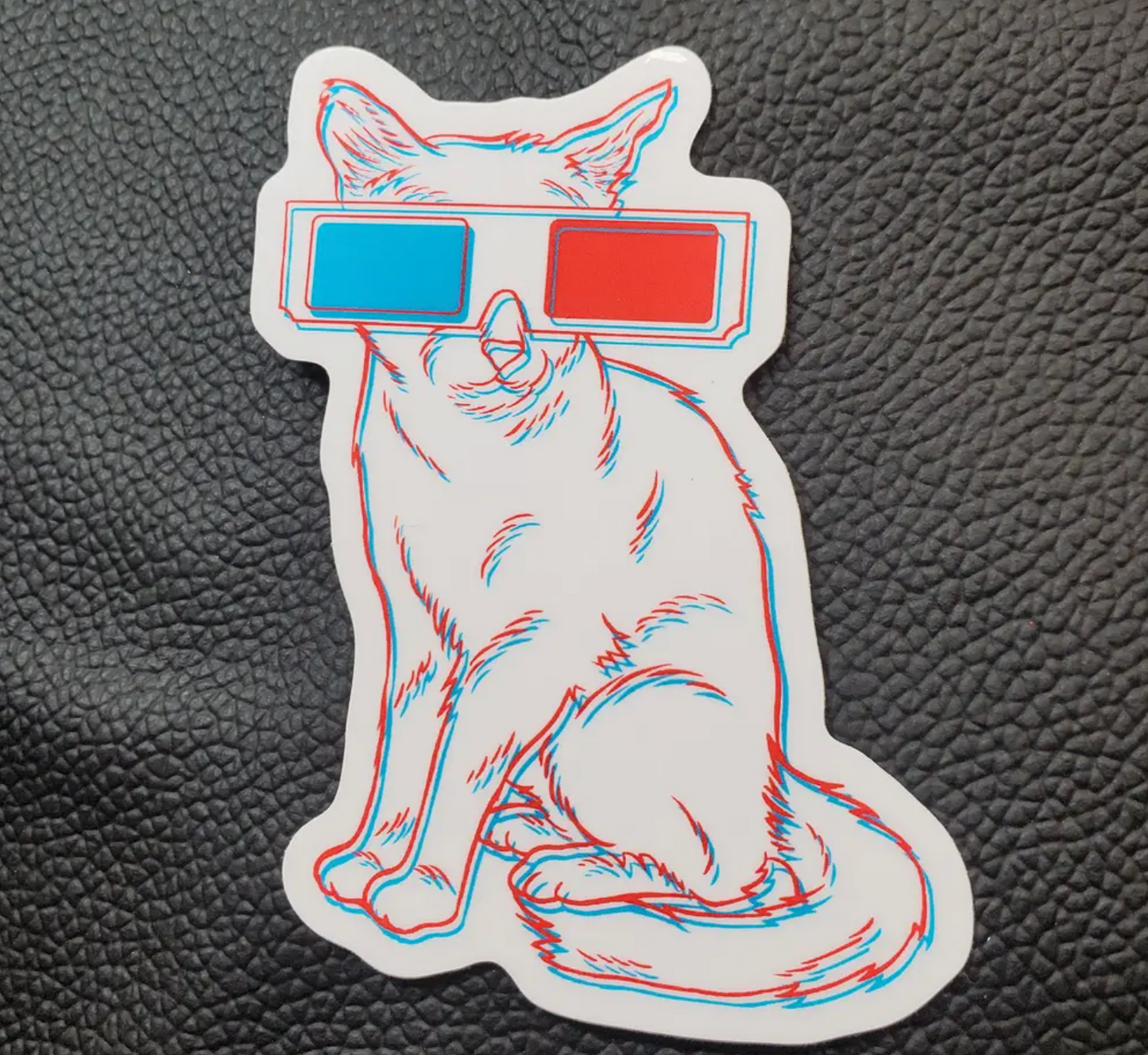 Three-Dee Kittee Sticker