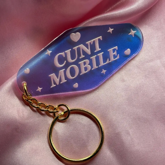 Cunt Mobile Motel Iridescent Keychain