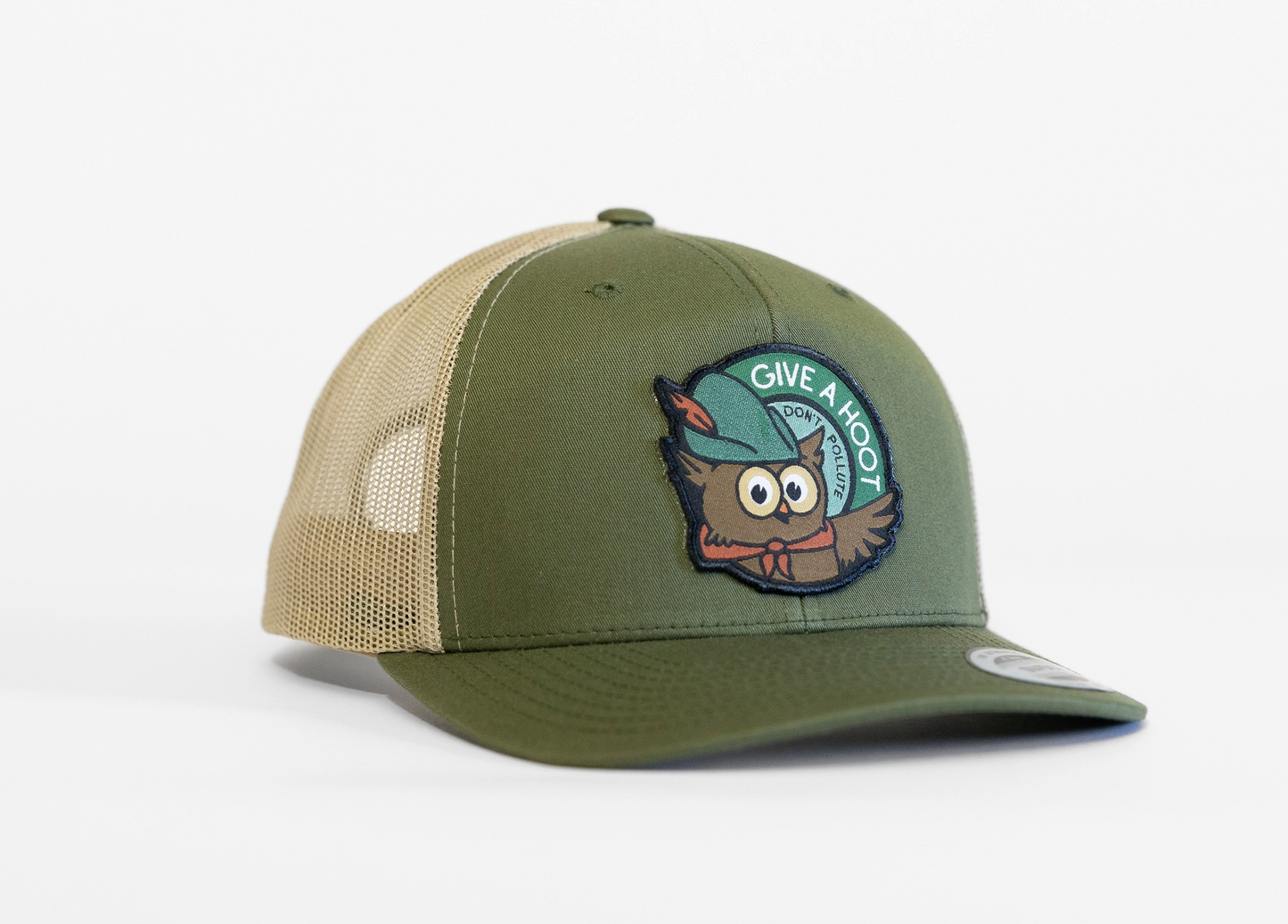 Give A Hoot, Don't Pollute Mesh Trucker Hat
