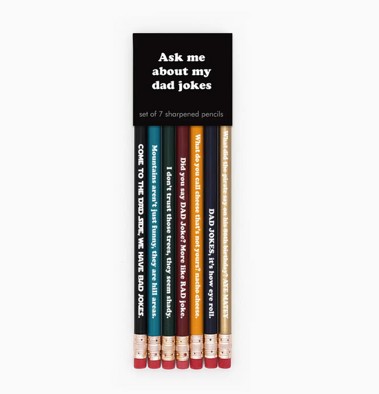 Dad Jokes Pencil Set - 7 Pencils