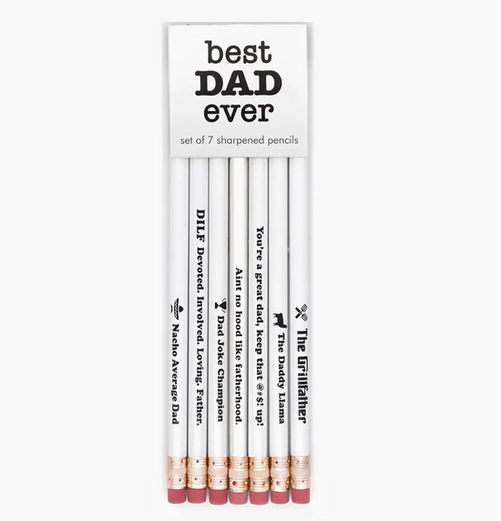 Best Dad Ever Pencil Set - 7 Pencils
