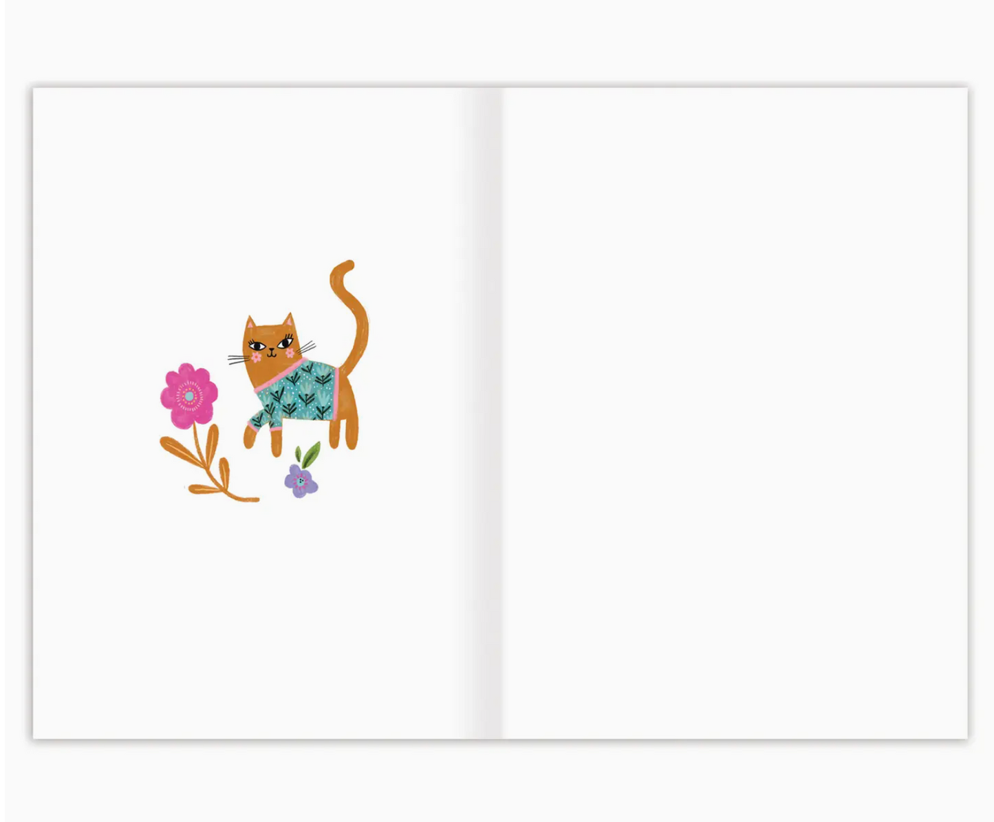 Colorful Cat Illustration Card