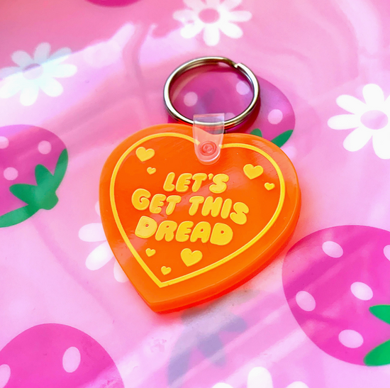 Let's Get This Dread Vinyl Keychain