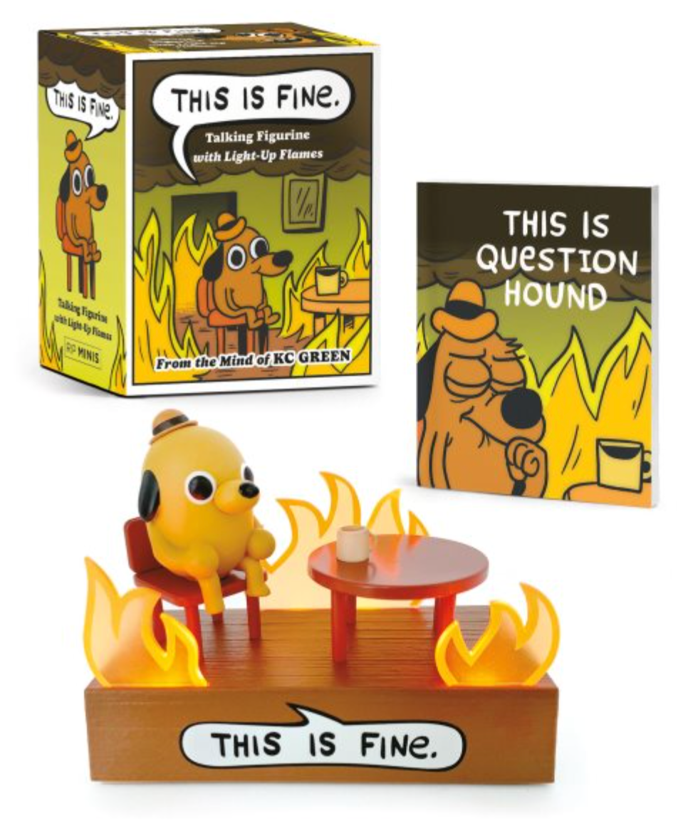 This Is Fine Talking Figurine: With Light and Sound! (Desktop Accessory)