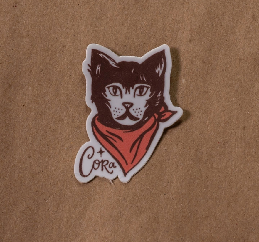 Cora (Meowboys Cat) Sticker