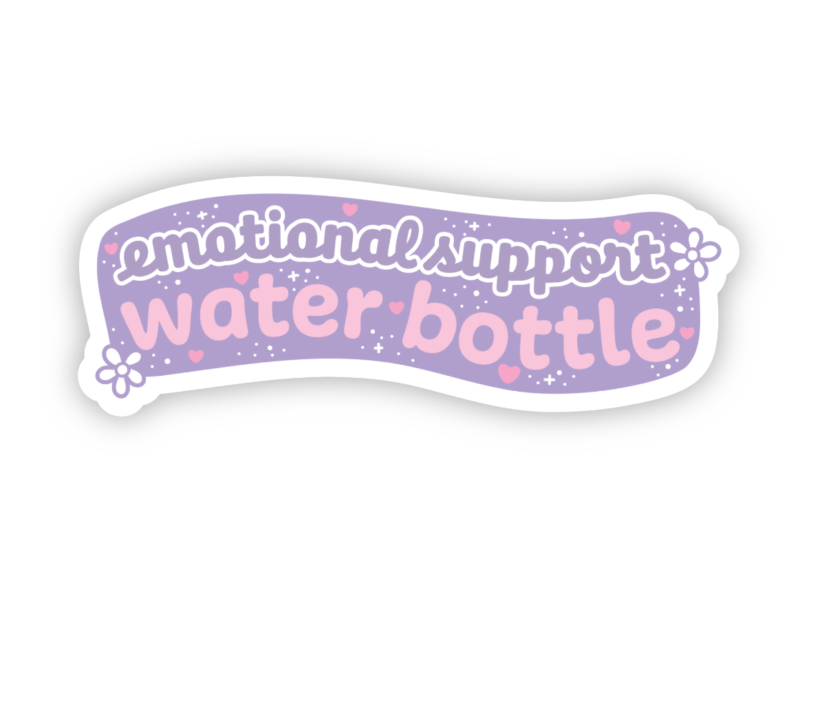 Emotional Support Water Bottle (Light Purple) Sticker