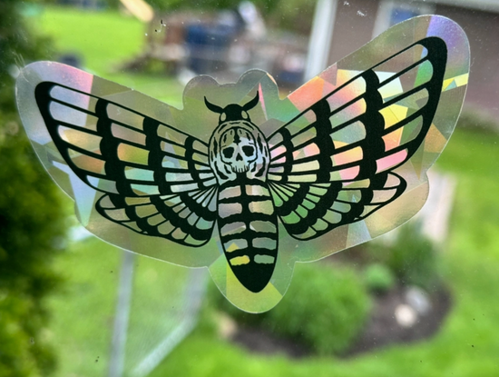 Death's Head Hawkmoth Suncatcher Decal