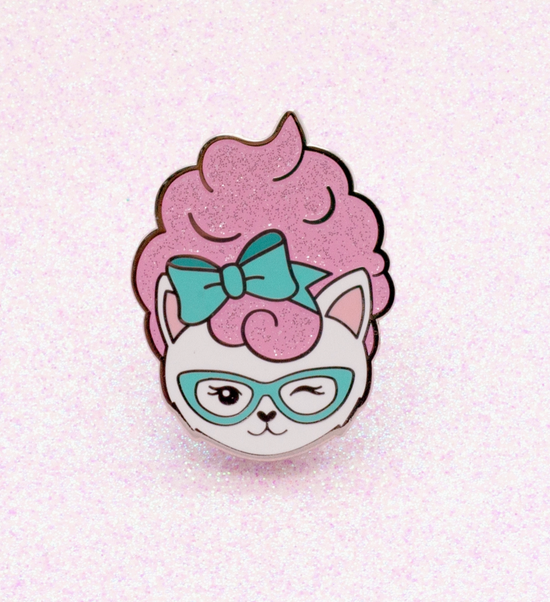 Cotton Candy Kitty Pin