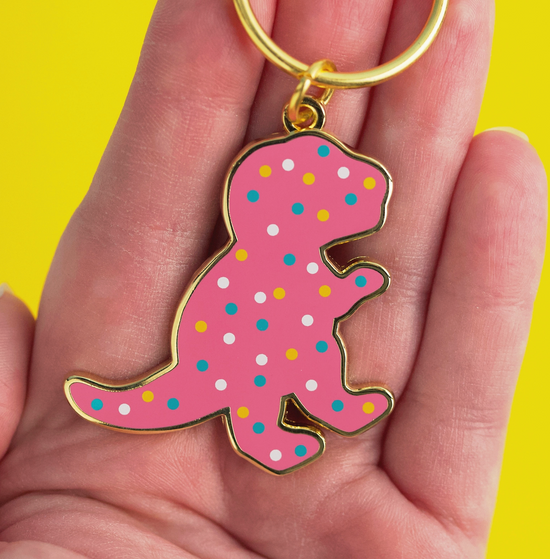 Dino Cookie Keychain